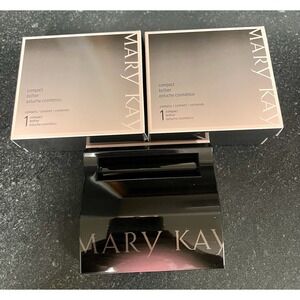NIB Lot Of 5 Mary Kay Refillable Magnetic Black Mirrored Compact ‎ #017362